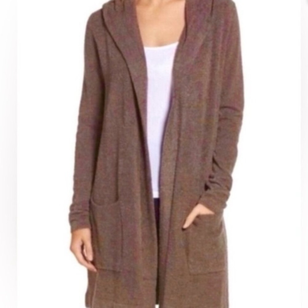 Barefoot Dreams Coastal Hooded Cardigan Cozychic Ultra Light